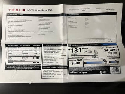 2022 Tesla Model 3 Long Range AWD