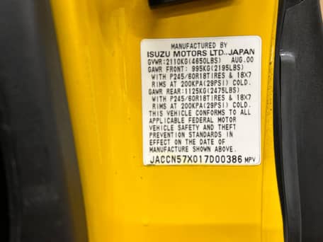 Isuzu Space Cab SX 4x4 