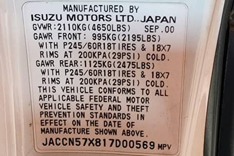 Isuzu VehiCROSS Ironman Edition 2001