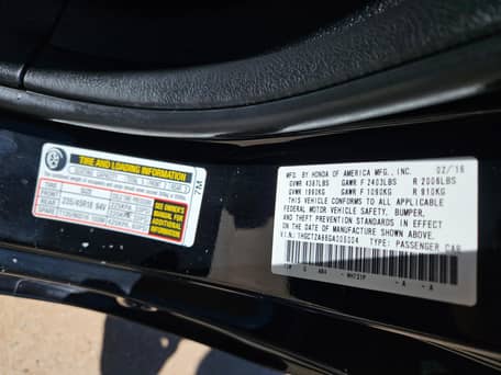 Honda Accord EX-L V6 Coupé 2016