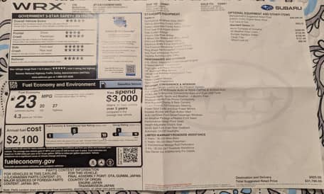 2021 Subaru WRX Premium