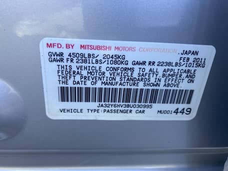 Mitsubishi Lancer Ralliart Sportback 2011