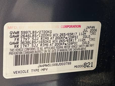 Mitsubishi Montero Limitée 4x4 2006